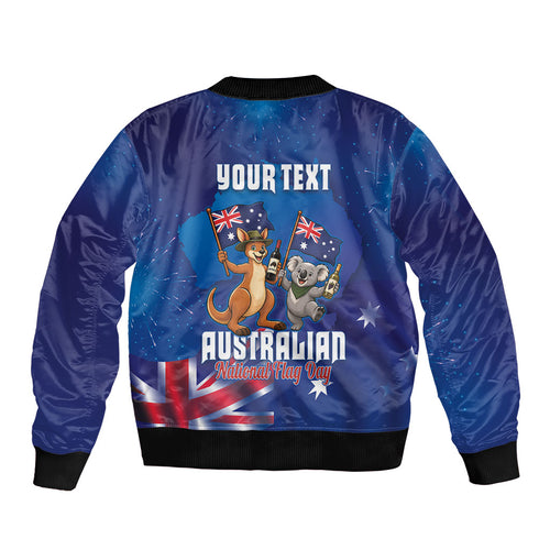 Australian National Flag Day Personalised Bomber Jacket Funny Kangaroo Koala Aussie Proud