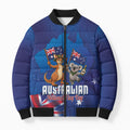 Australian National Flag Day Personalised Bomber Puffer Jacket Funny Kangaroo Koala Aussie Proud