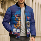 Australian National Flag Day Personalised Bomber Puffer Jacket Funny Kangaroo Koala Aussie Proud