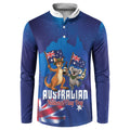 Australian National Flag Day Personalised Button Sweatshirt Funny Kangaroo Koala Aussie Proud