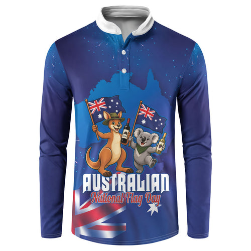 Australian National Flag Day Personalised Button Sweatshirt Funny Kangaroo Koala Aussie Proud