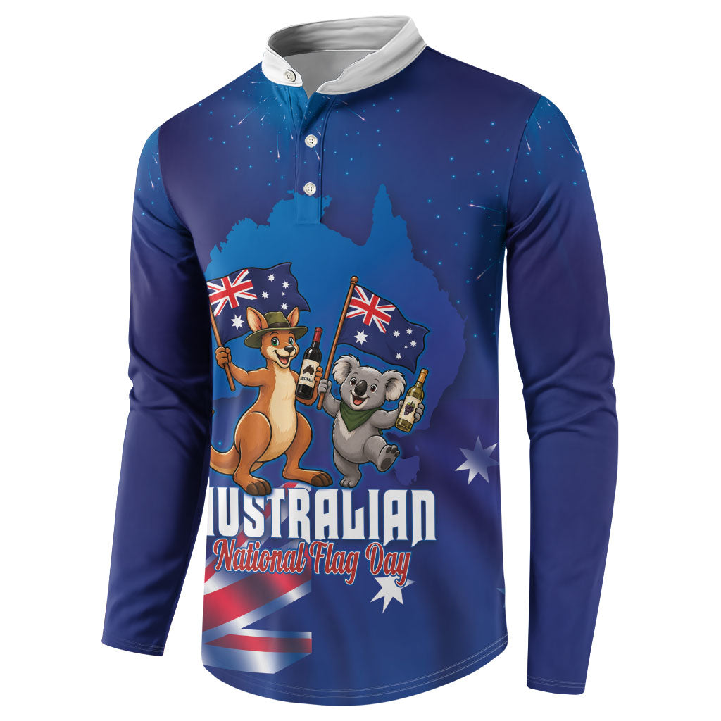 Australian National Flag Day Personalised Button Sweatshirt Funny Kangaroo Koala Aussie Proud
