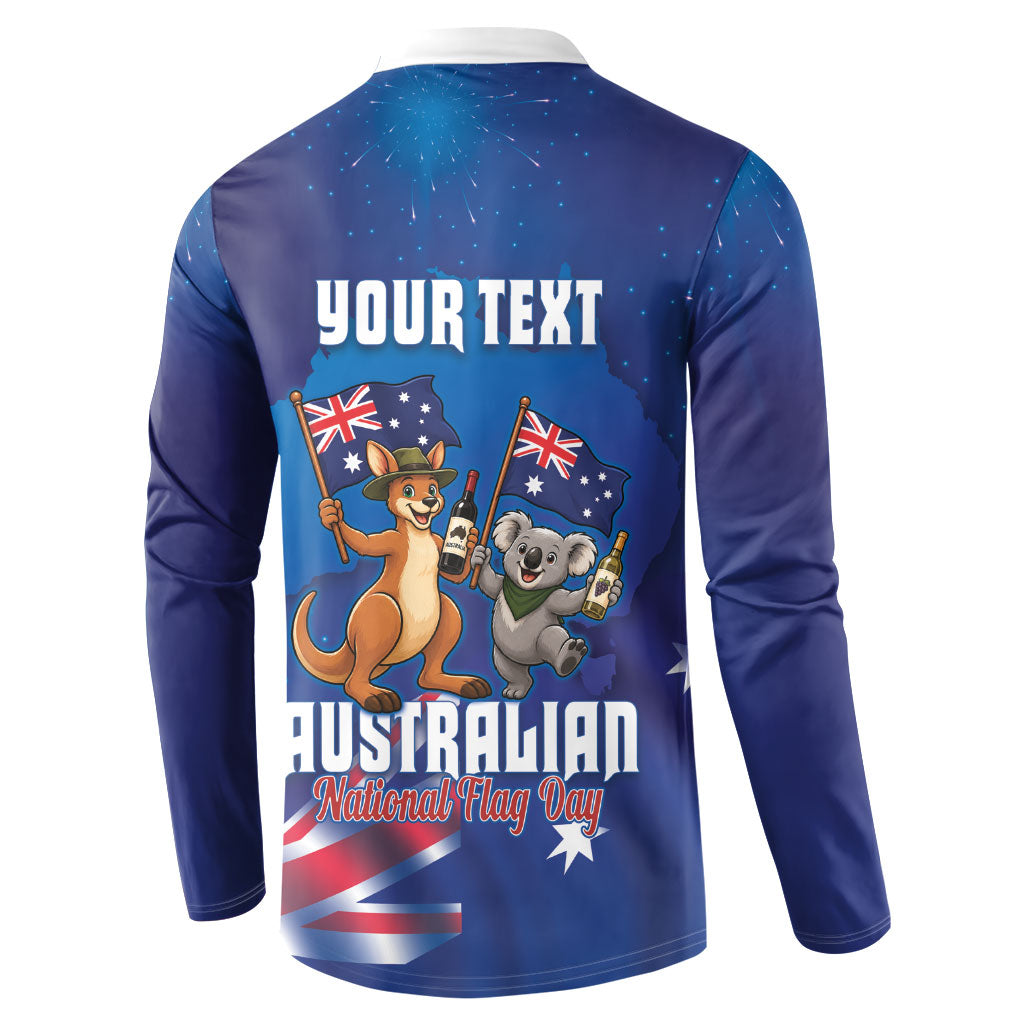 Australian National Flag Day Personalised Button Sweatshirt Funny Kangaroo Koala Aussie Proud
