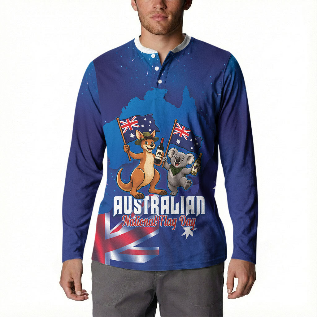 Australian National Flag Day Personalised Button Sweatshirt Funny Kangaroo Koala Aussie Proud