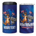 Australian National Flag Day Personalised 4 in 1 Can Cooler Tumbler Funny Kangaroo Koala Aussie Proud