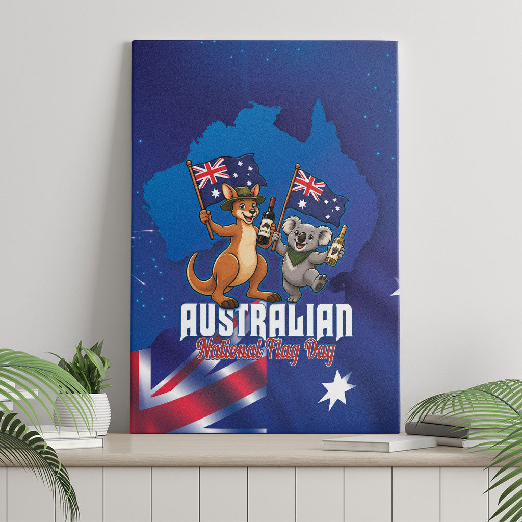 Australian National Flag Day Canvas Wall Art Funny Kangaroo Koala Aussie Proud