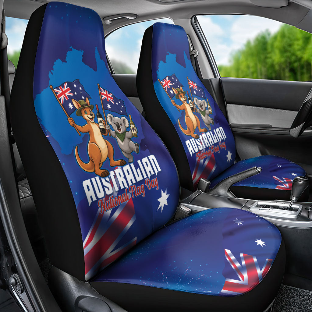 Australian National Flag Day Car Seat Cover Funny Kangaroo Koala Aussie Proud