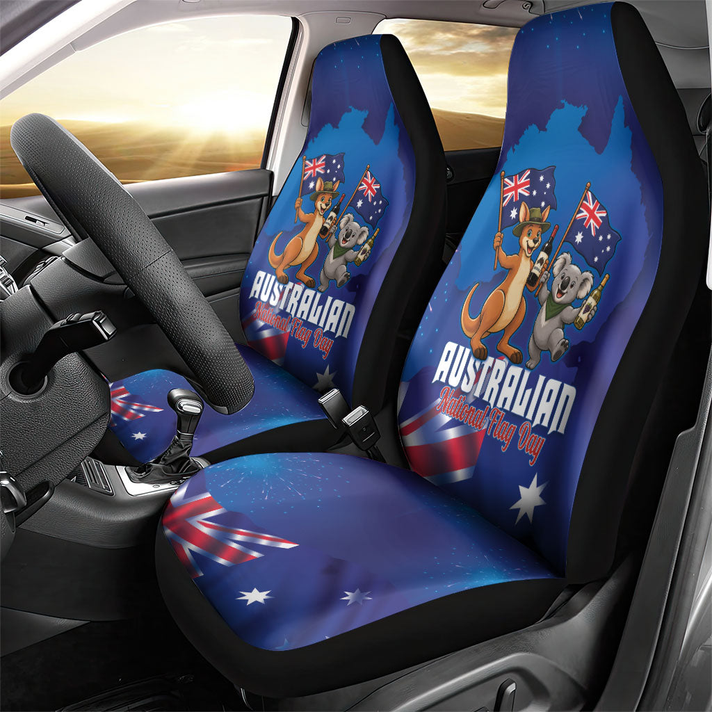 Australian National Flag Day Car Seat Cover Funny Kangaroo Koala Aussie Proud