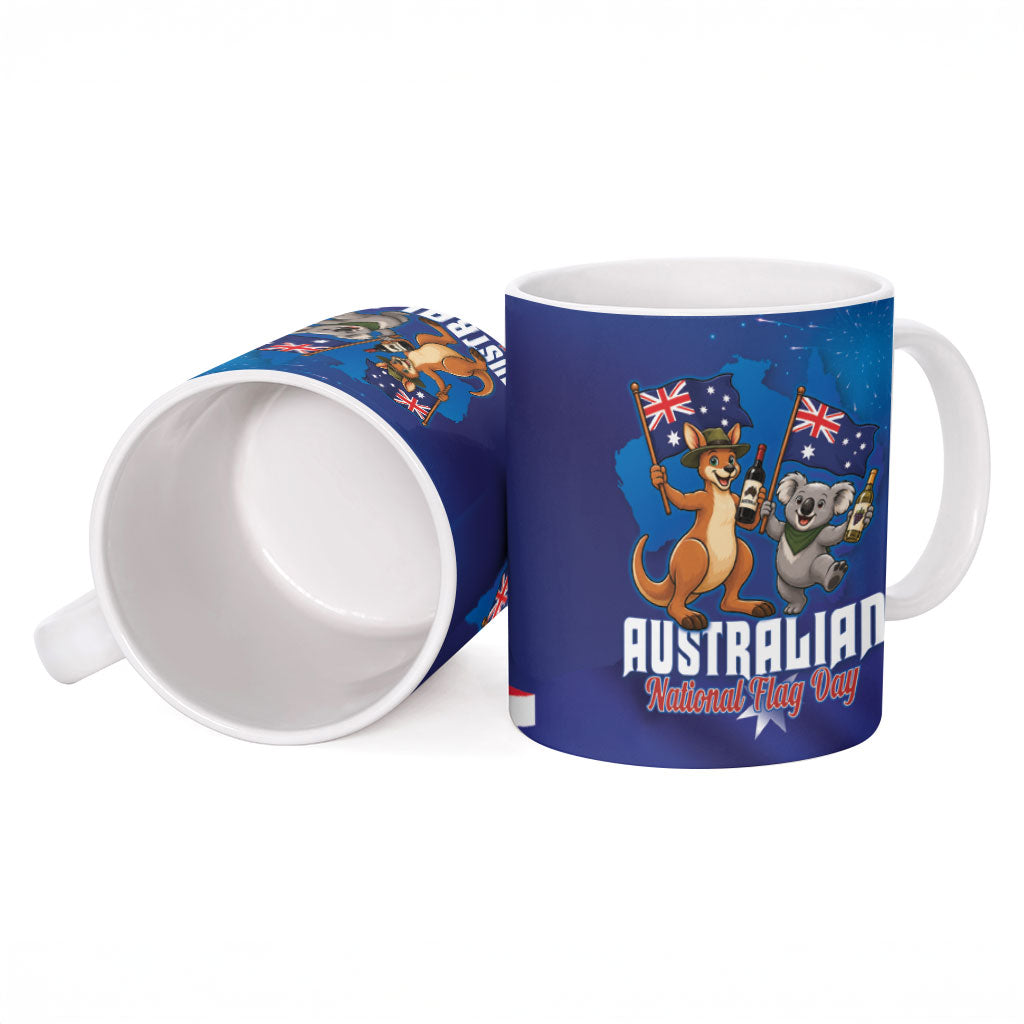 Australian National Flag Day Personalised Ceramic Mug Funny Kangaroo Koala Aussie Proud