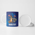 Australian National Flag Day Personalised Ceramic Mug Funny Kangaroo Koala Aussie Proud