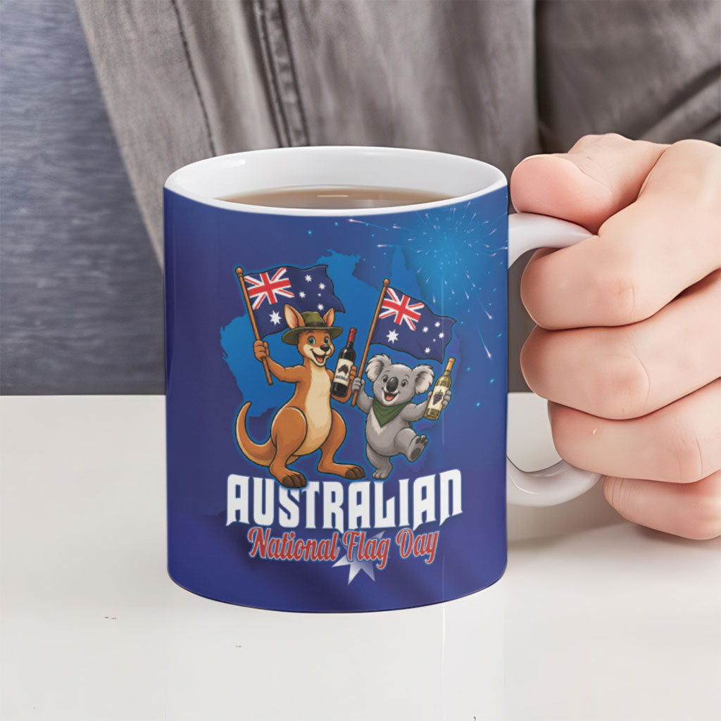 Australian National Flag Day Personalised Ceramic Mug Funny Kangaroo Koala Aussie Proud