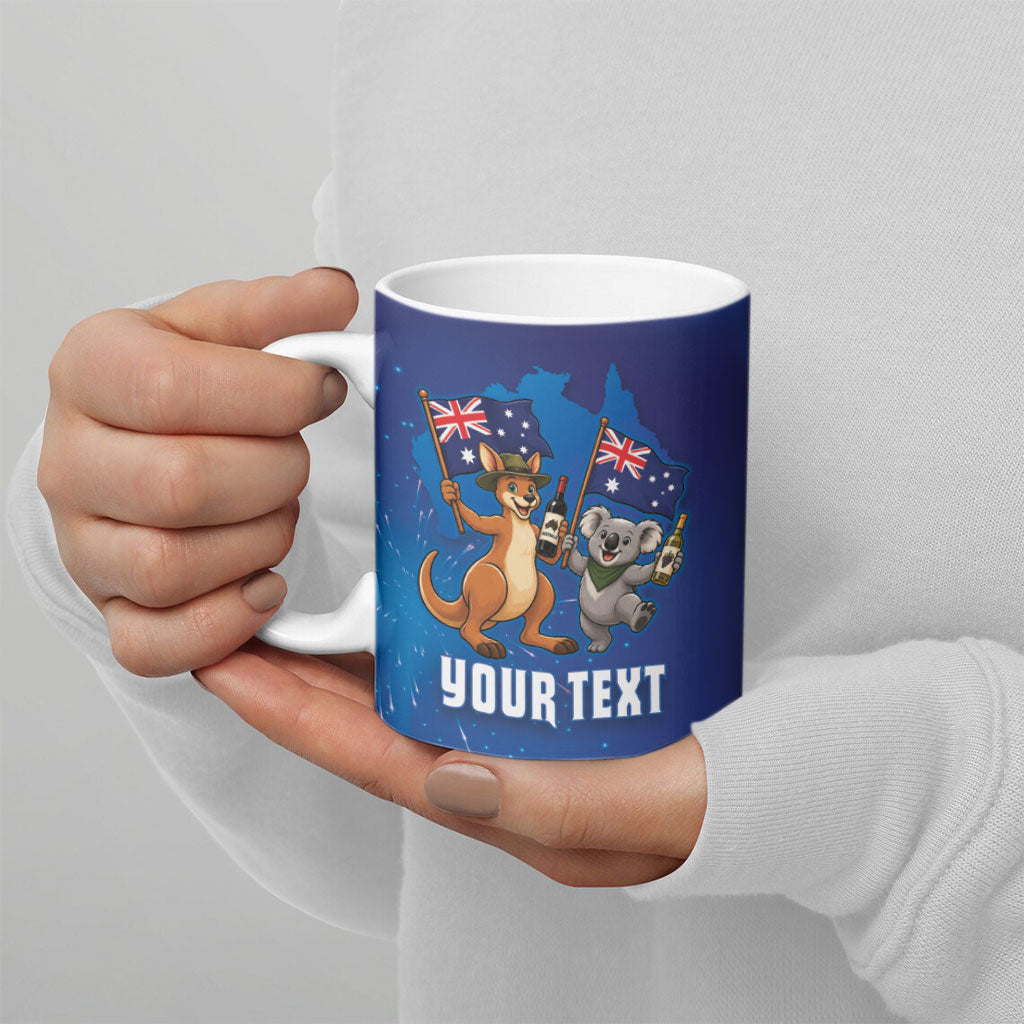 Australian National Flag Day Personalised Ceramic Mug Funny Kangaroo Koala Aussie Proud
