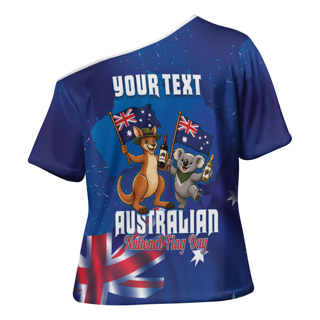 Australian National Flag Day Personalised Cross Shoulder Shirt Funny Kangaroo Koala Aussie Proud
