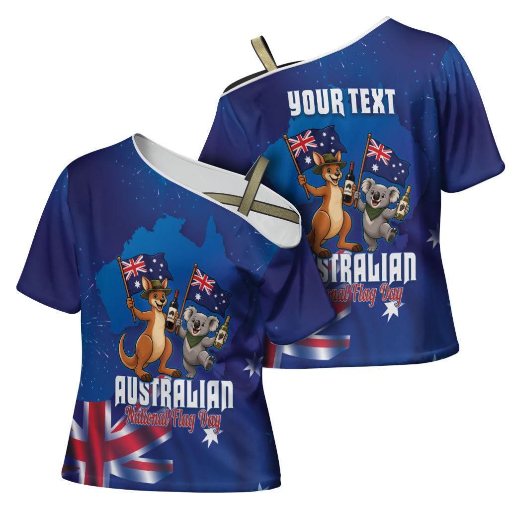Australian National Flag Day Personalised Cross Shoulder Shirt Funny Kangaroo Koala Aussie Proud
