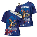 Australian National Flag Day Personalised Cross Shoulder Shirt Funny Kangaroo Koala Aussie Proud