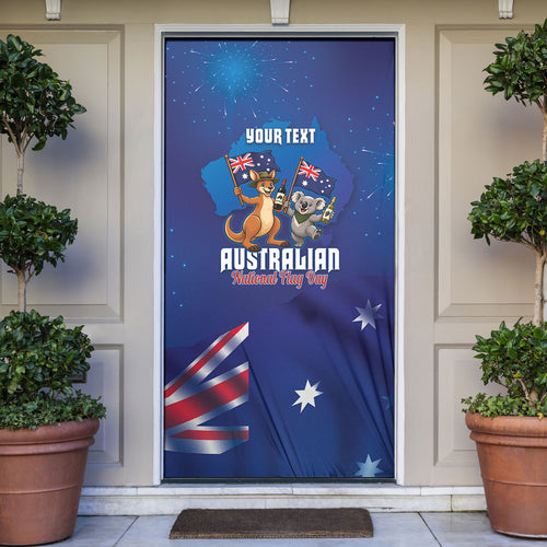 Australian National Flag Day Personalised Door Cover Funny Kangaroo Koala Aussie Proud