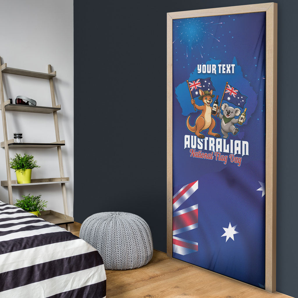 Australian National Flag Day Personalised Door Cover Funny Kangaroo Koala Aussie Proud