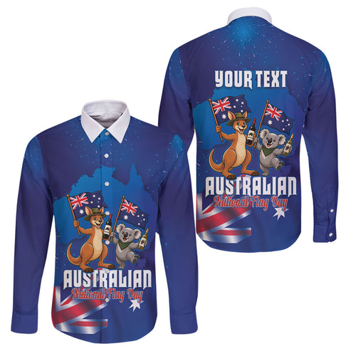 Australian National Flag Day Personalised Family Matching Puletasi and Hawaiian Shirt Funny Kangaroo Koala Aussie Proud