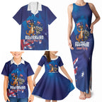 Australian National Flag Day Personalised Family Matching Tank Maxi Dress and Hawaiian Shirt Funny Kangaroo Koala Aussie Proud