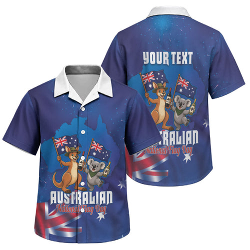 Australian National Flag Day Personalised Family Matching Tank Maxi Dress and Hawaiian Shirt Funny Kangaroo Koala Aussie Proud