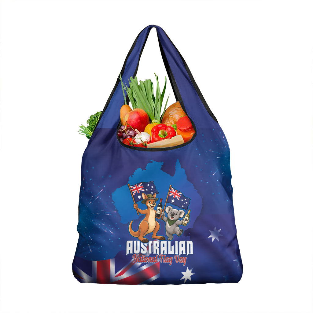 Australian National Flag Day Grocery Bag Funny Kangaroo Koala Aussie Proud