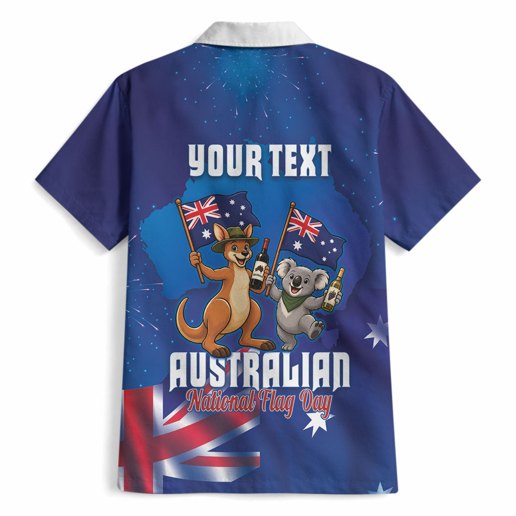 Australian National Flag Day Personalised Hawaiian Shirt Funny Kangaroo Koala Aussie Proud