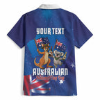 Australian National Flag Day Personalised Hawaiian Shirt Funny Kangaroo Koala Aussie Proud