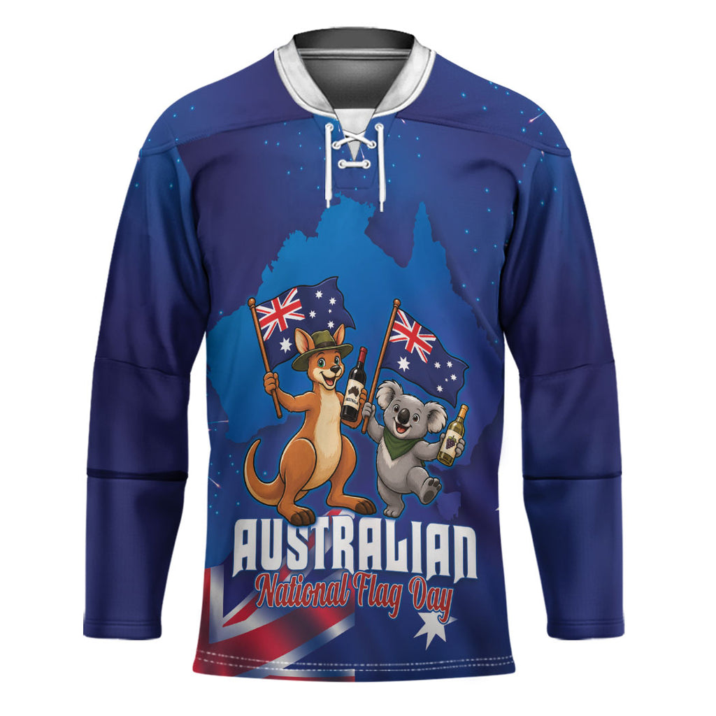 Australian National Flag Day Personalised Hockey Jersey Funny Kangaroo Koala Aussie Proud