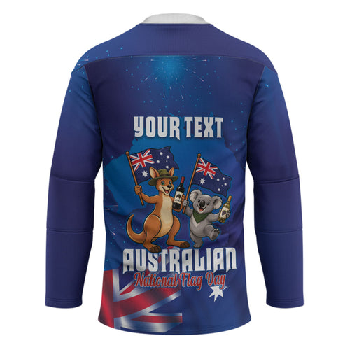 Australian National Flag Day Personalised Hockey Jersey Funny Kangaroo Koala Aussie Proud