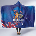 Australian National Flag Day Hooded Blanket Funny Kangaroo Koala Aussie Proud