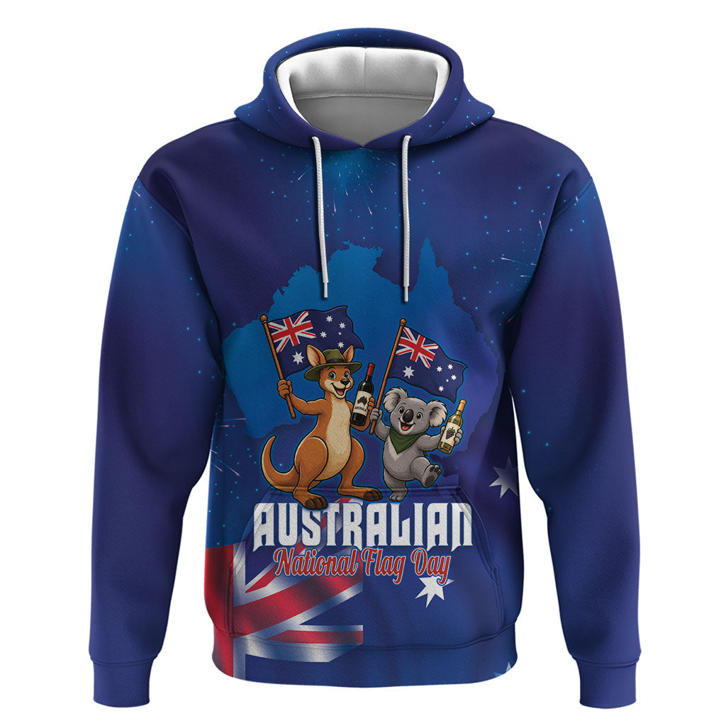 Australian National Flag Day Personalised Hoodie Funny Kangaroo Koala Aussie Proud