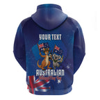 Australian National Flag Day Personalised Hoodie Funny Kangaroo Koala Aussie Proud