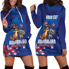 Australian National Flag Day Personalised Hoodie Dress Funny Kangaroo Koala Aussie Proud