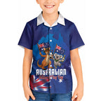 Australian National Flag Day Personalised Kid Hawaiian Shirt Funny Kangaroo Koala Aussie Proud