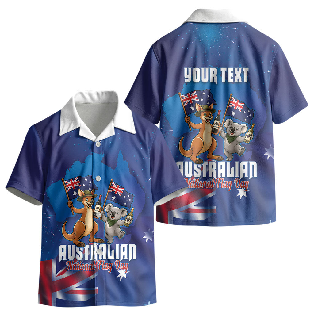 Australian National Flag Day Personalised Kid Hawaiian Shirt Funny Kangaroo Koala Aussie Proud