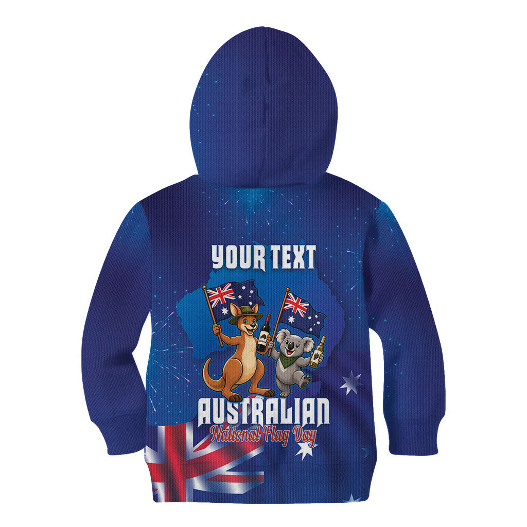 Australian National Flag Day Personalised Kid Hoodie Funny Kangaroo Koala Aussie Proud