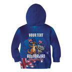 Australian National Flag Day Personalised Kid Hoodie Funny Kangaroo Koala Aussie Proud