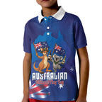 Australian National Flag Day Personalised Kid Polo Shirt Funny Kangaroo Koala Aussie Proud