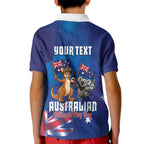 Australian National Flag Day Personalised Kid Polo Shirt Funny Kangaroo Koala Aussie Proud