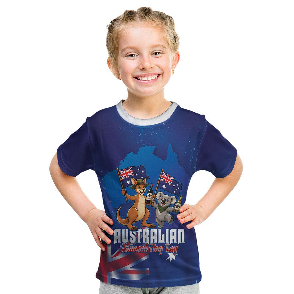 Australian National Flag Day Personalised Kid T Shirt Funny Kangaroo Koala Aussie Proud