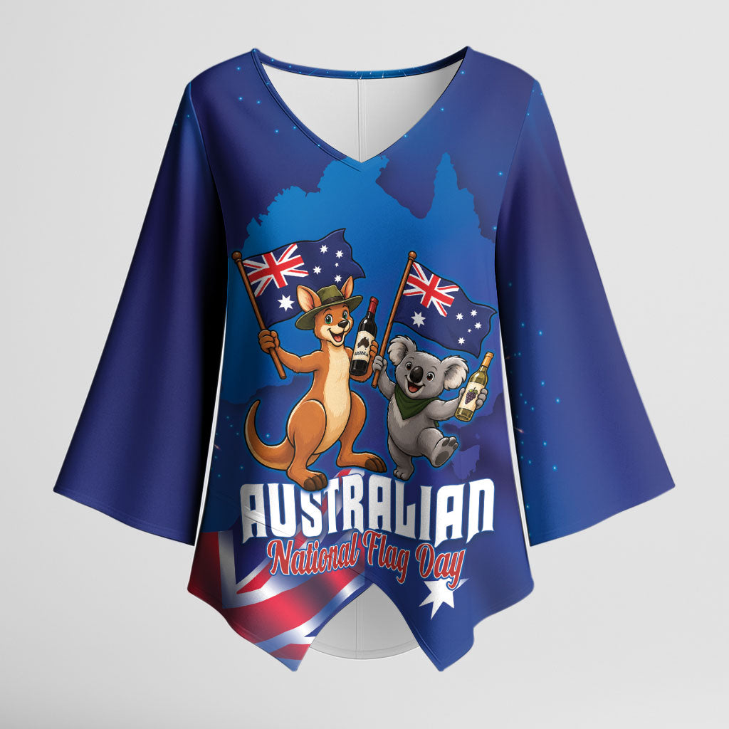 Australian National Flag Day Personalised Kimono Sleeve Blouse Funny Kangaroo Koala Aussie Proud