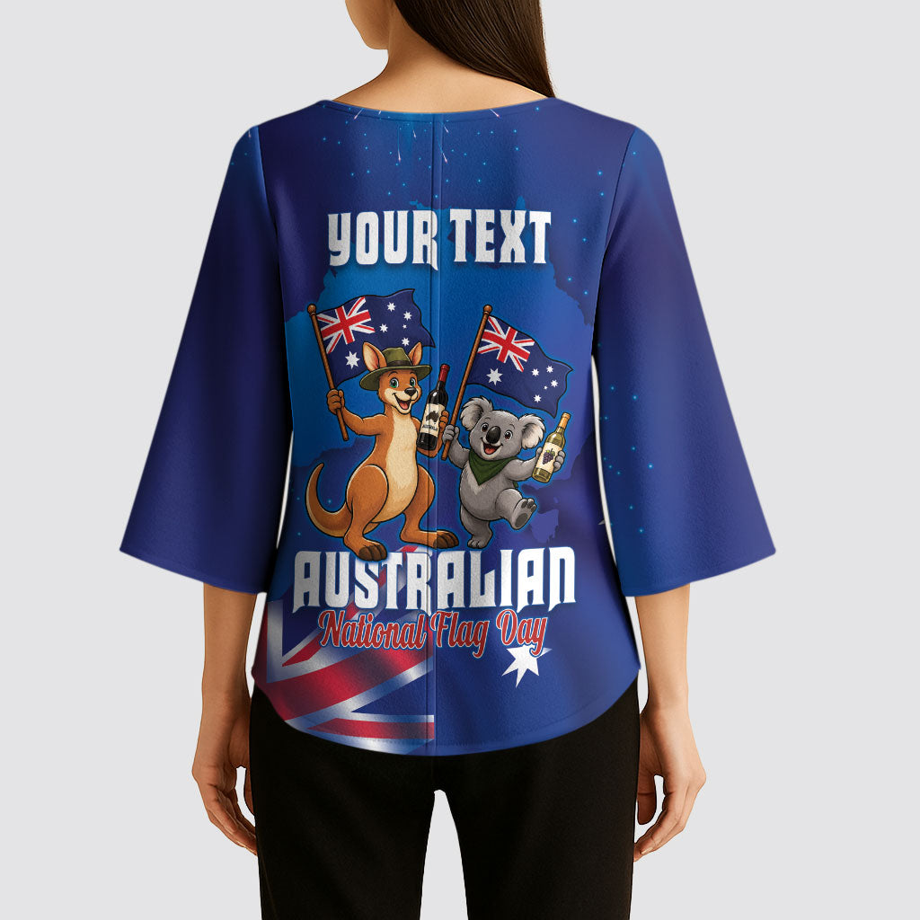 Australian National Flag Day Personalised Kimono Sleeve Blouse Funny Kangaroo Koala Aussie Proud