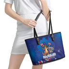 Australian National Flag Day Leather Tote Bag Funny Kangaroo Koala Aussie Proud