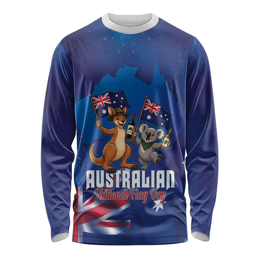 Australian National Flag Day Personalised Long Sleeve Shirt Funny Kangaroo Koala Aussie Proud