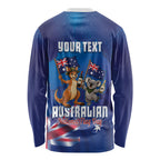 Australian National Flag Day Personalised Long Sleeve Shirt Funny Kangaroo Koala Aussie Proud