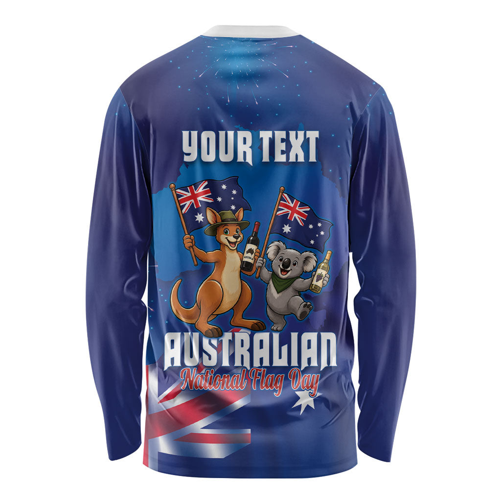 Australian National Flag Day Personalised Long Sleeve Shirt Funny Kangaroo Koala Aussie Proud