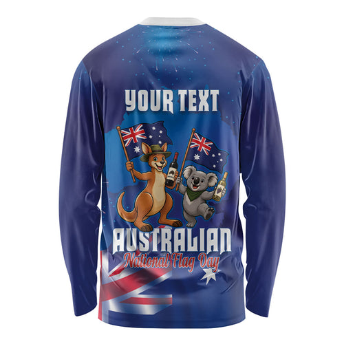 Australian National Flag Day Personalised Long Sleeve Shirt Funny Kangaroo Koala Aussie Proud