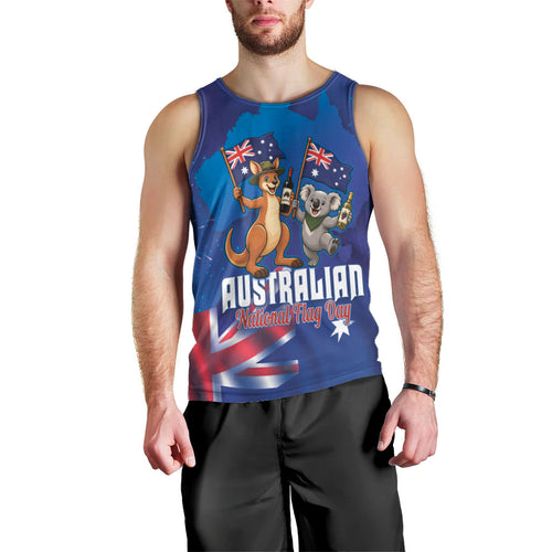 Australian National Flag Day Personalised Men Tank Top Funny Kangaroo Koala Aussie Proud