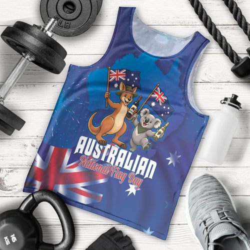 Australian National Flag Day Personalised Men Tank Top Funny Kangaroo Koala Aussie Proud