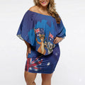 Australian National Flag Day Personalised Off Shoulder Short Dress Funny Kangaroo Koala Aussie Proud